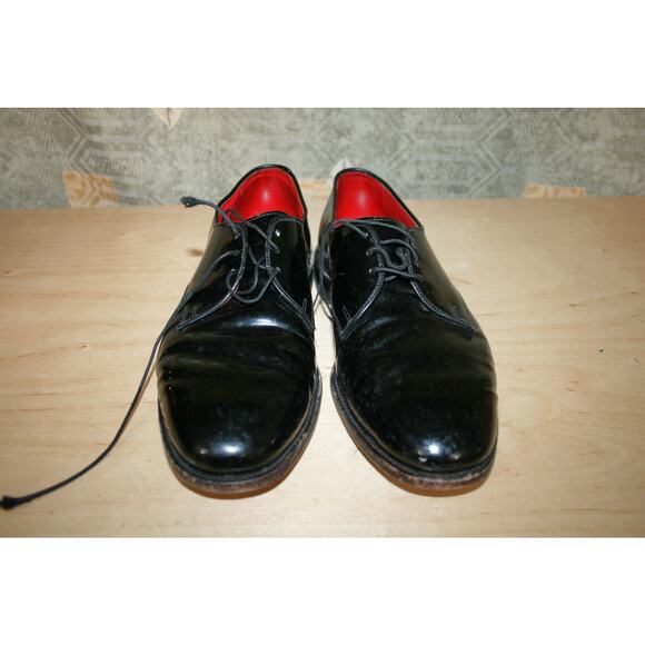 Allen Edmonds Spencer Black Patent Leather Oxfords Size 8 D US Men's - Picture 2 of 7